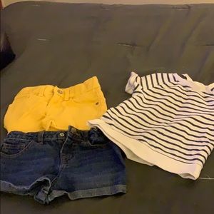 Girl shorts size 5 and Top size 4T